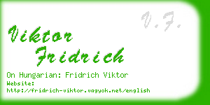 viktor fridrich business card